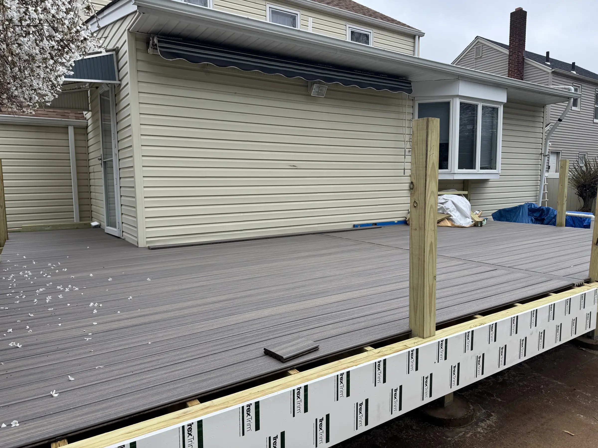 Composite deck being built by JCM Construction