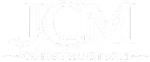 JCM Construction gold and silver logo on dark background