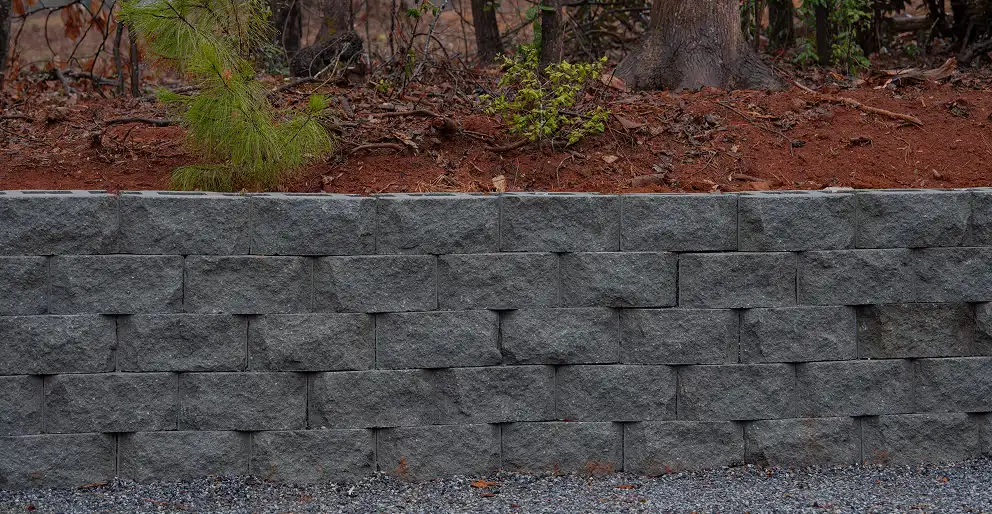 Stone retaining wall built by JCM Construction in Northern New Jersey